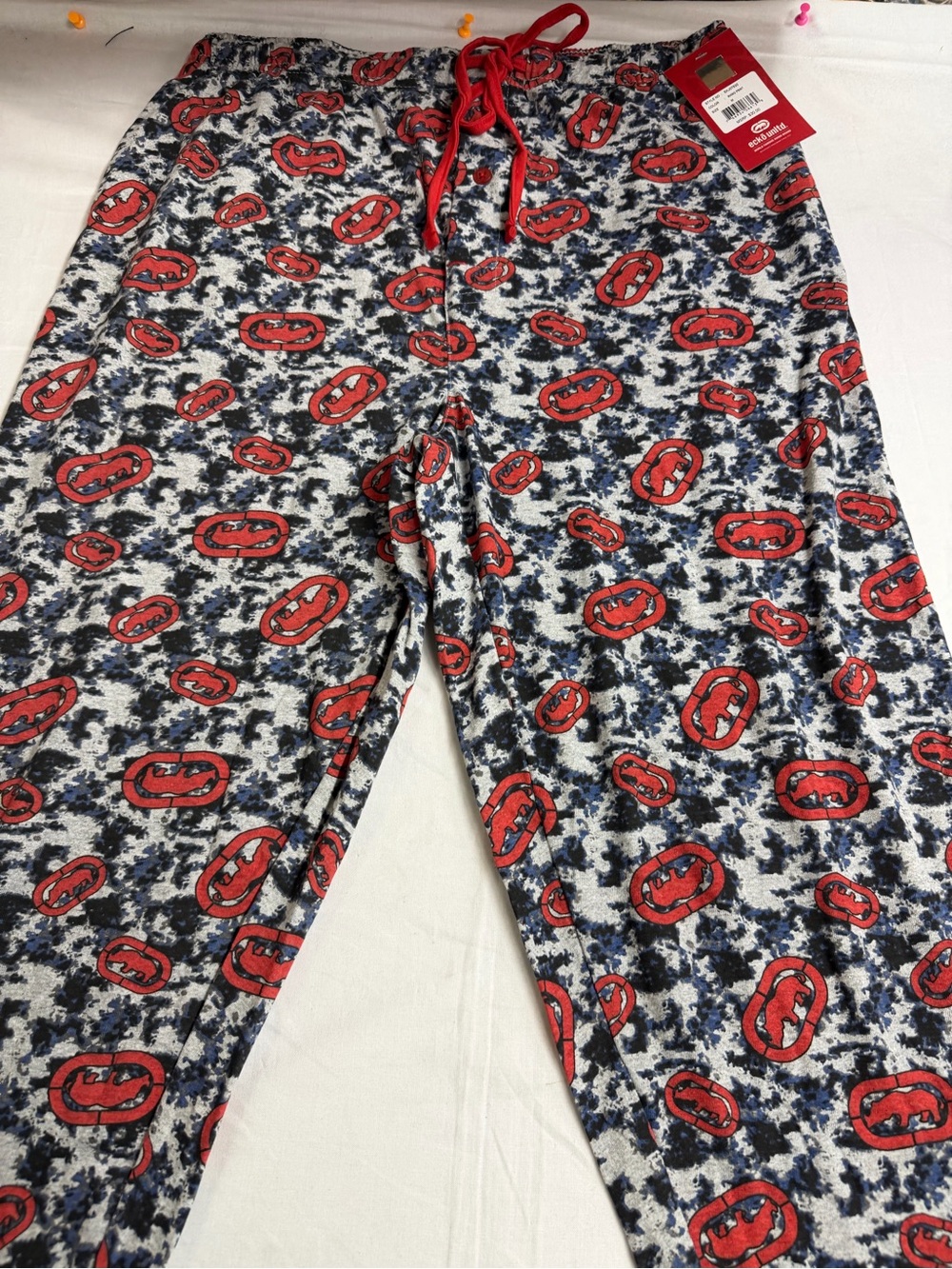 Ecko Unlimited Red & Black Patterned Men's Sleeping  Pants